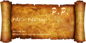 Pór Péter névjegykártya